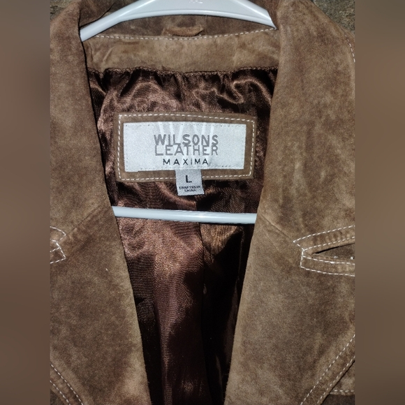 Vintage Wilsons Leather camel color suede jacket, Maxima, size large - Picture 3 of 7
